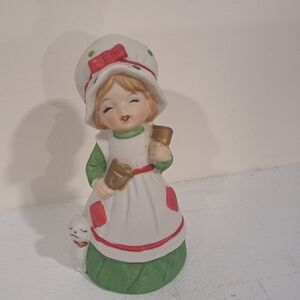 Vintage 70s Jasco Sugar Plum Bells Girl Baker Figurine.